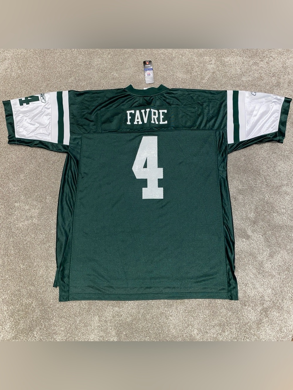 Vintage New York Jets Brett Favre # 4 Football Jersey Men’s 2XL NFL Reebok NWT